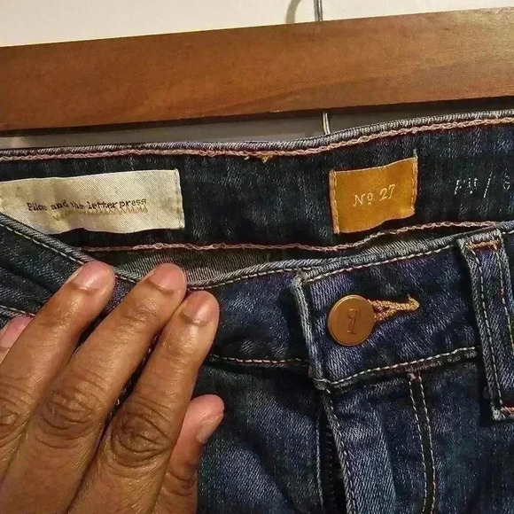 P7023 pilcro and a letter press medium wash skinny jeans size 27in - Picture 5 of 8